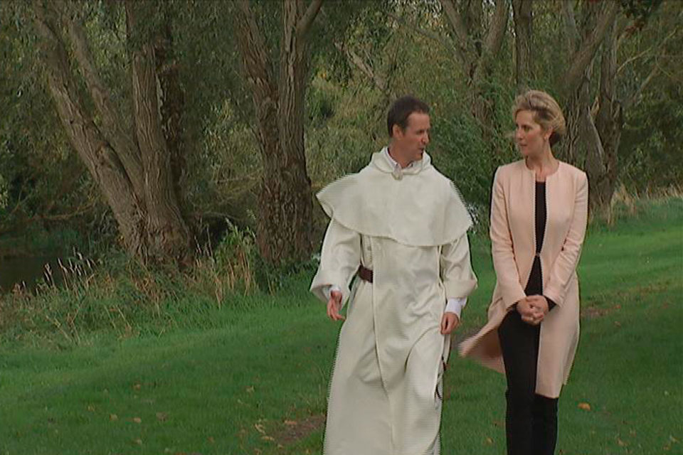 Fr Philip Mulryne on UTV with Sarah Clarke