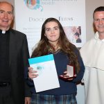 Bishop Denis Brennan - Bishop of Ferns and Fr Philip Mulryne present the Pope John Paul II Award to 14 young people in the Diocese of Ferns