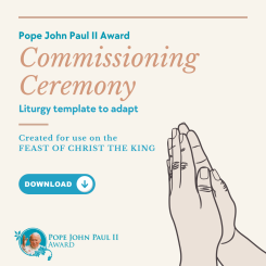 Pope John Paul II Award commissioning ceremony template for the Feast of Christ the King